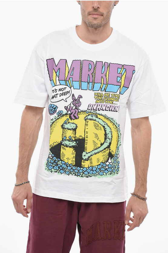 Shop Market Smiley Maxi Frontal Printed Crew-neck T-shirt