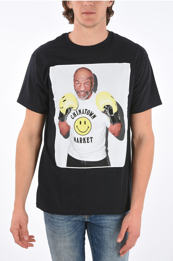 Shop Market Smiley Mike Tyson Printed Crew-neck T-shirt