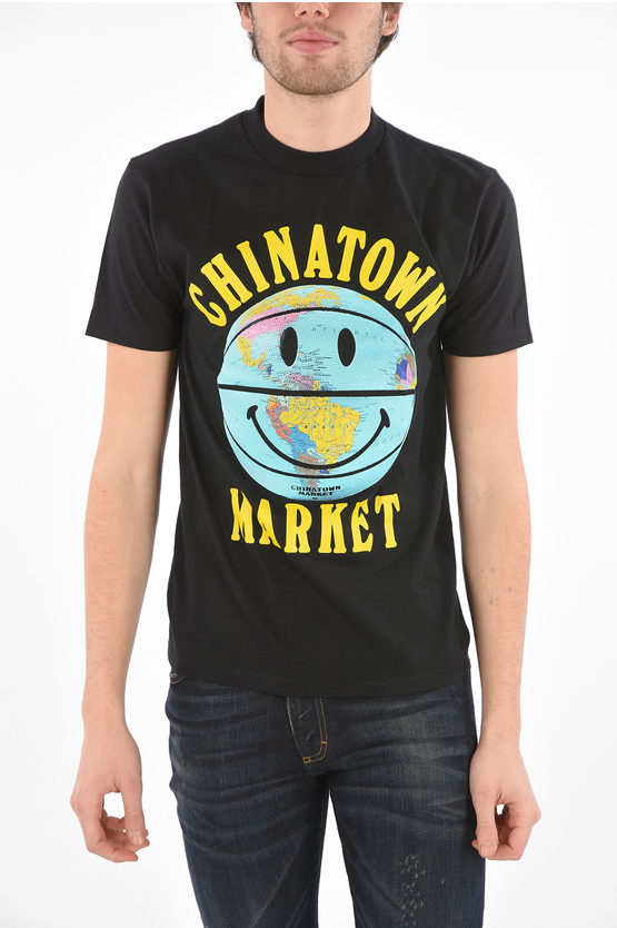 smiley printed t shirt