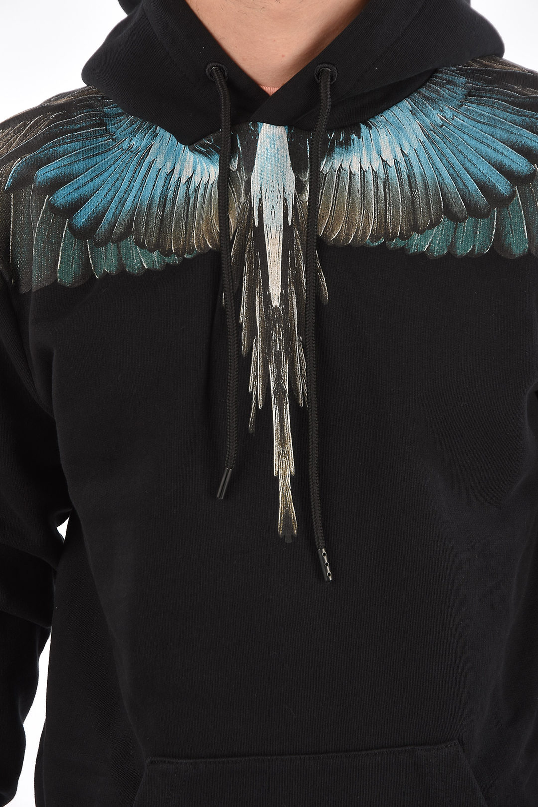 Marcelo Burlon SNAKE HOODIE WHITE LIGHT BLUE WHITE LIGHT