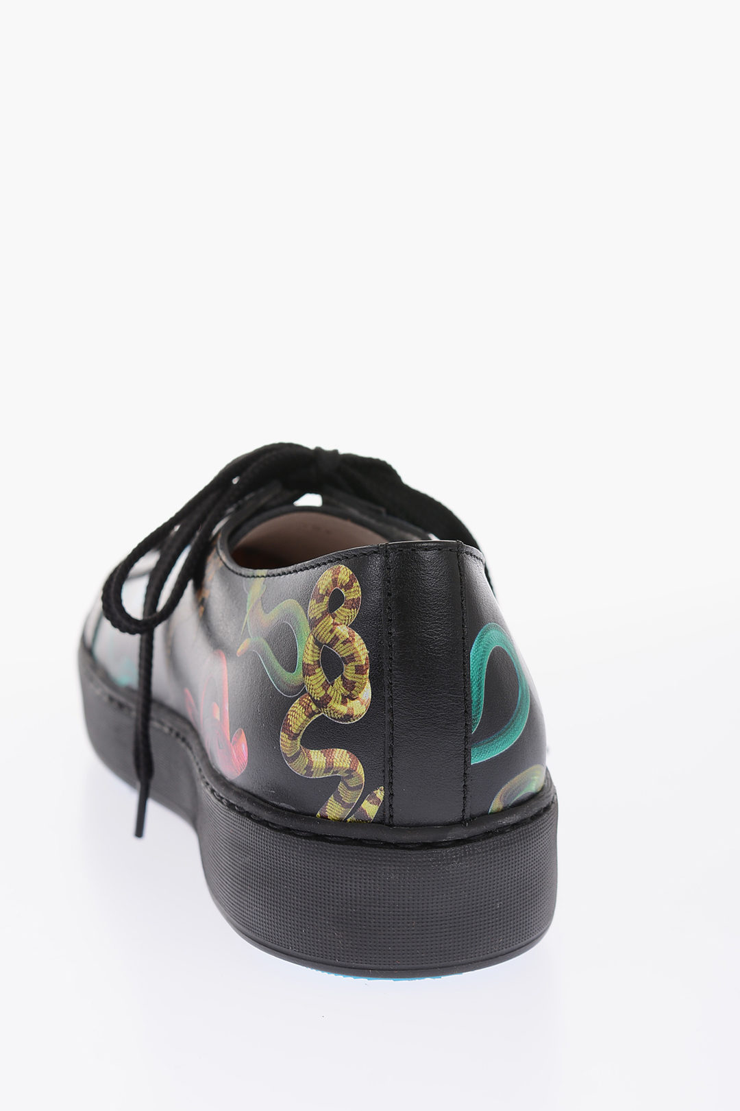 Santoni snakes printed leather sneakers women - Glamood Outlet