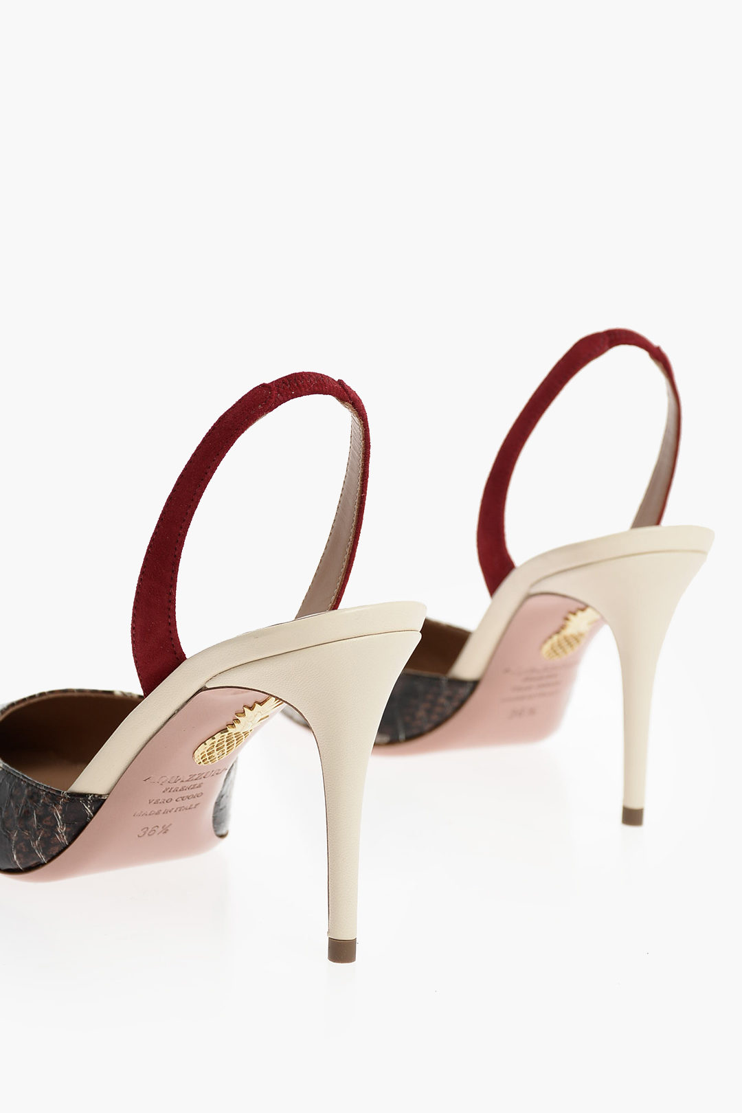 snakeskin slingback pumps