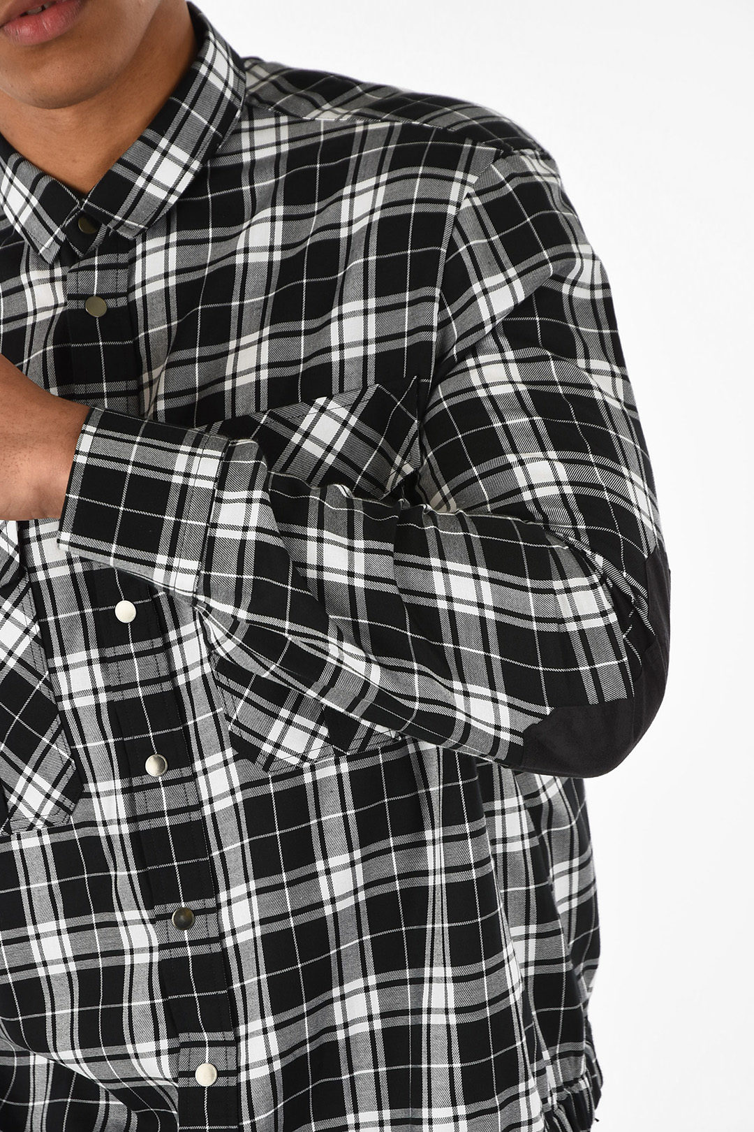 Neil Barrett Snap Button Checked Shirt 