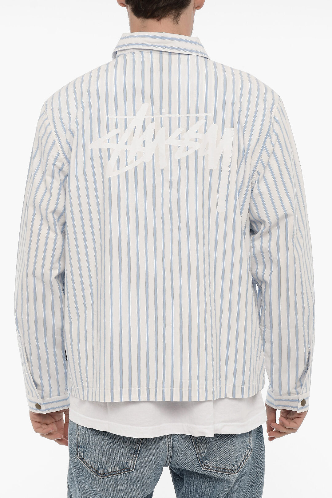 Stussy snap Buttons Bengal Striped Overshirt men - Glamood