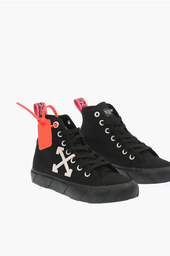 Off-White sneakers alte in canvas con dettagli a contrasto uomo - Glamood  Outlet