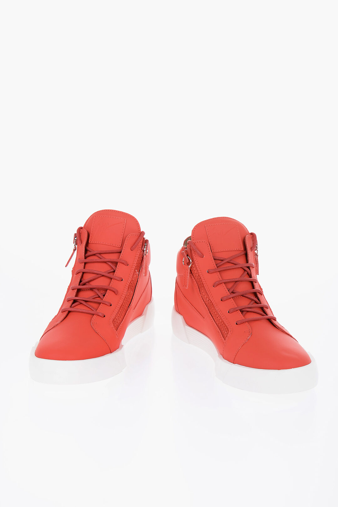 Giuseppe Zanotti Sneakers Alte in Ecopelle a Tinta Unita con Suola a Contrasto uomo Glamood Outlet