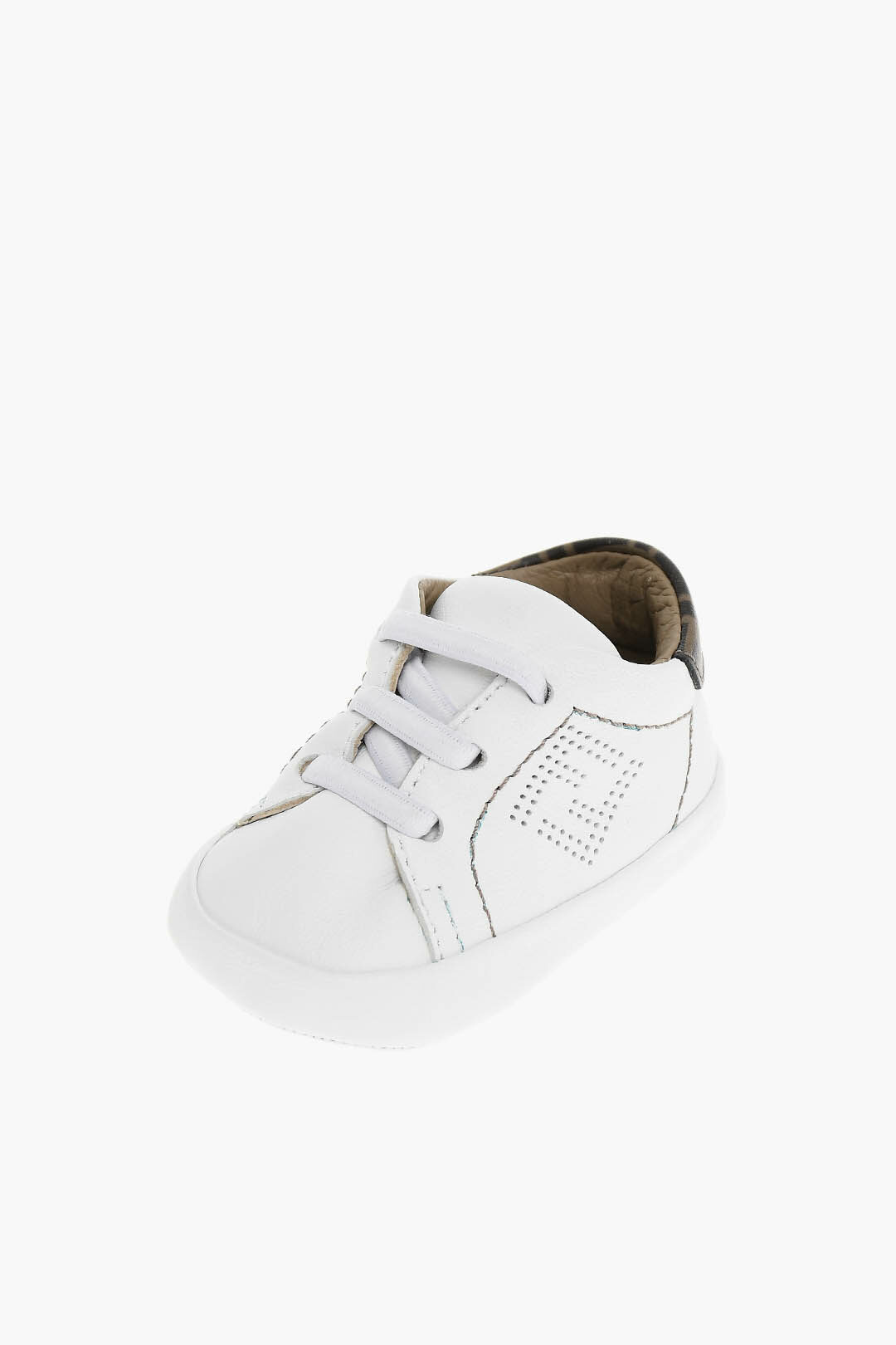 Fendi Kids Sneakers in Pelle Allacciate con Dettaglio Logo unisex