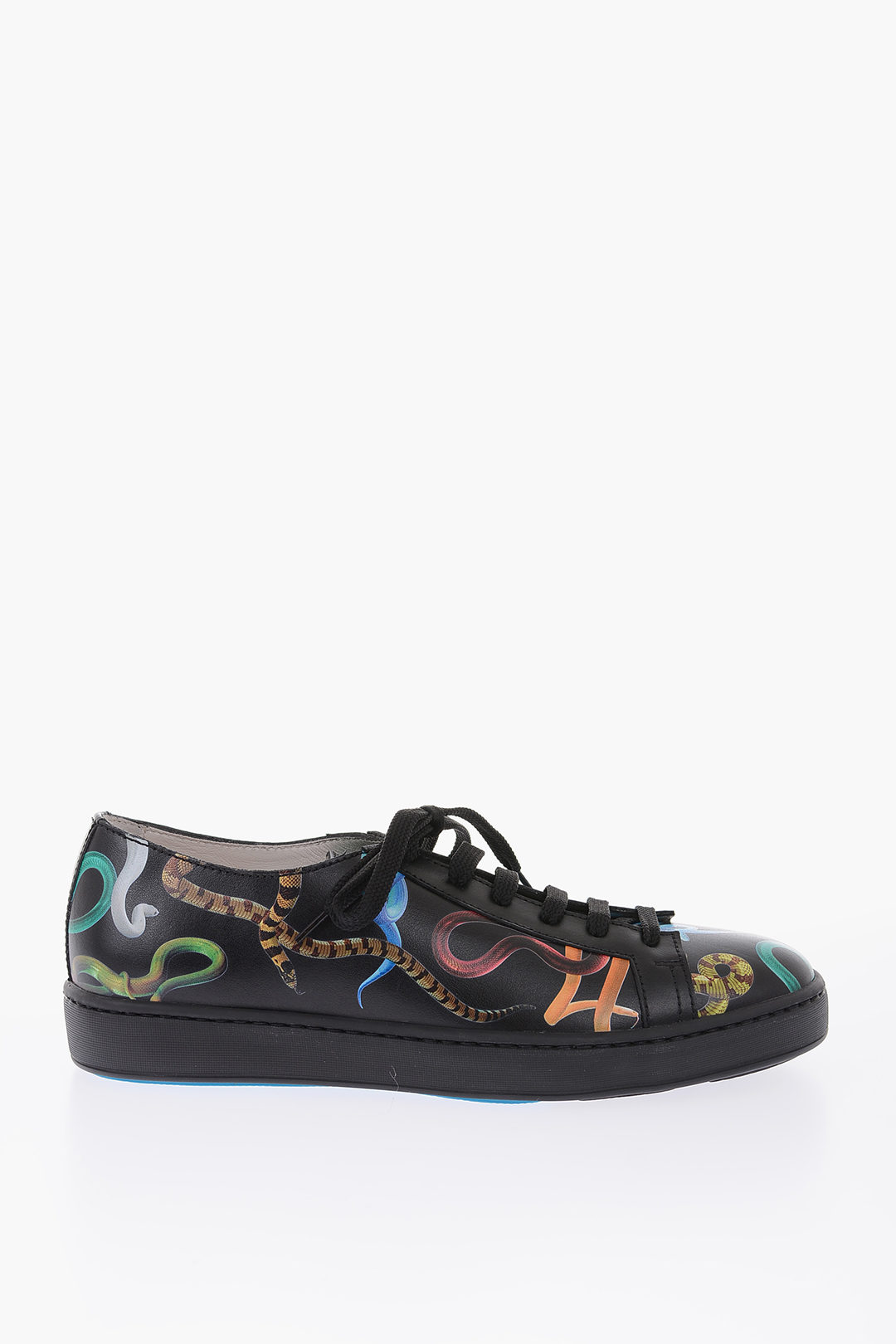 Santoni sneakers in pelle con stampa serpenti uomo - Glamood