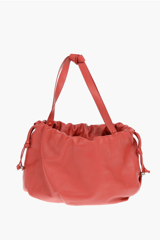 Bottega Veneta Soft Leather Bulb Handbag With Coulisse In Pink
