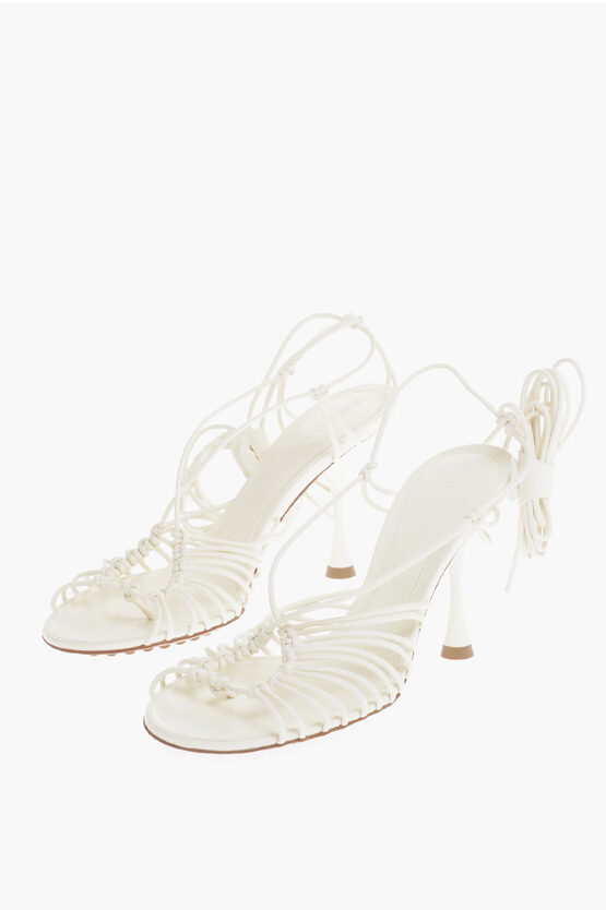 Bottega Veneta Soft-leather Dot Sandals With Crossover Strap Detailing
