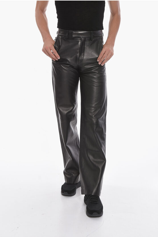 Amiri Soft-leather High-waisted Baggy Pants men Glamood Outlet