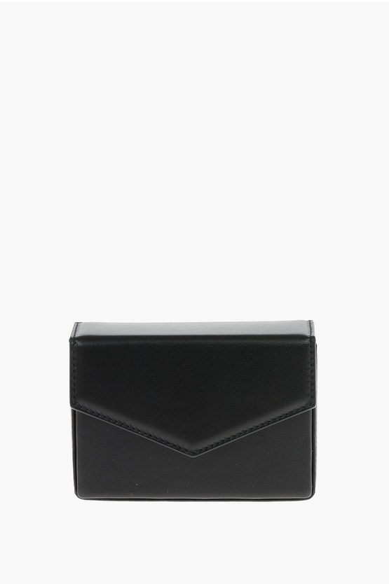 Amina Muaddi Soft-leather Johana Mini Envelope Pochette In Black