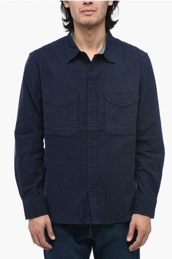 Shop Woolrich Solid Chamois Shirt