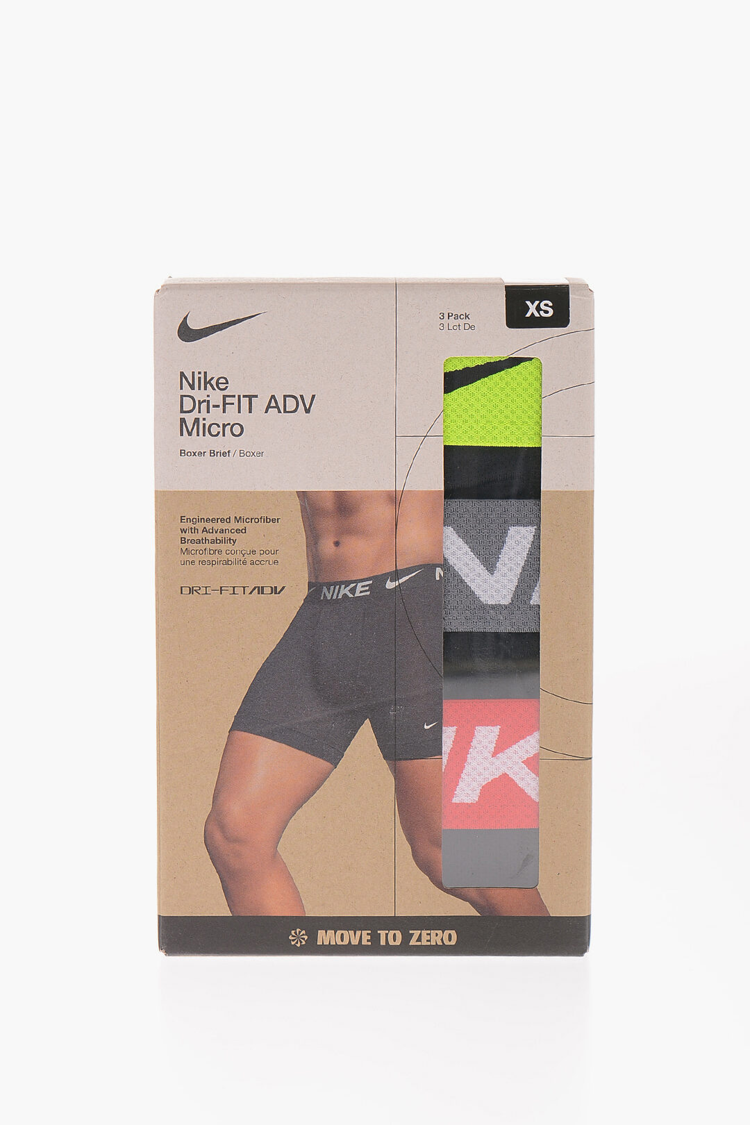 Nike Solid Color 3 Pairs Of Boxers Set with Colored Elastic
