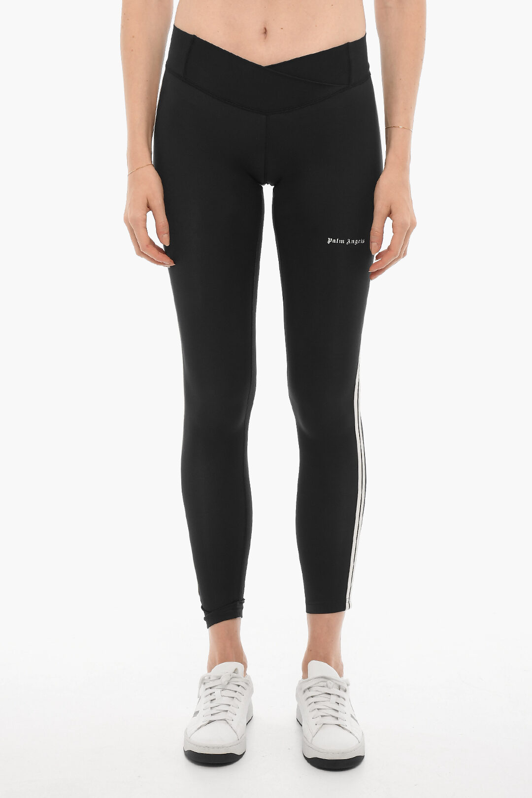 Palm Angels Solid Color Active Leggings with Contrasting Side Band women Glamood Outlet