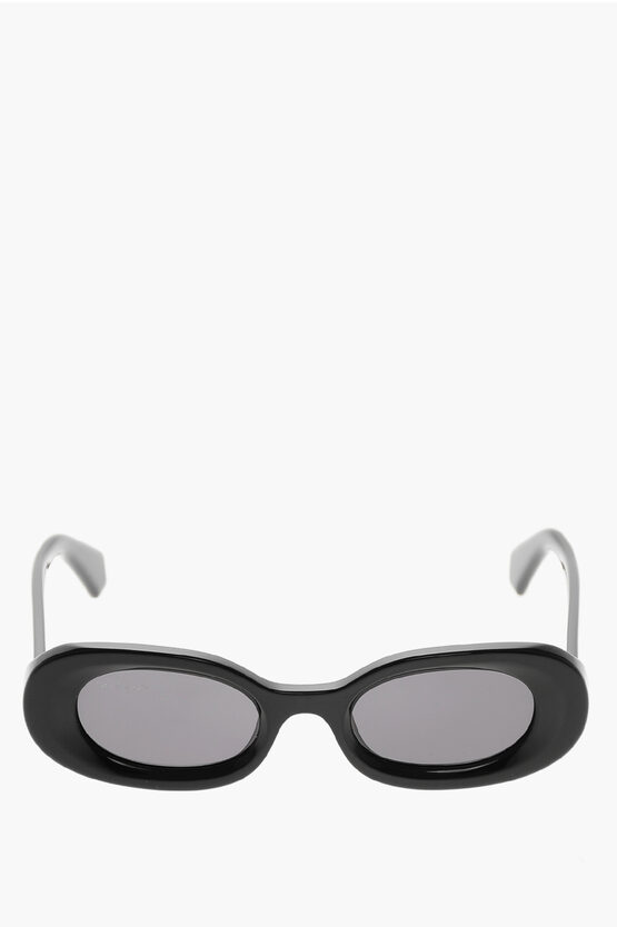 Off-white Solid Color Amalfi Sunglasses With Oval Frame