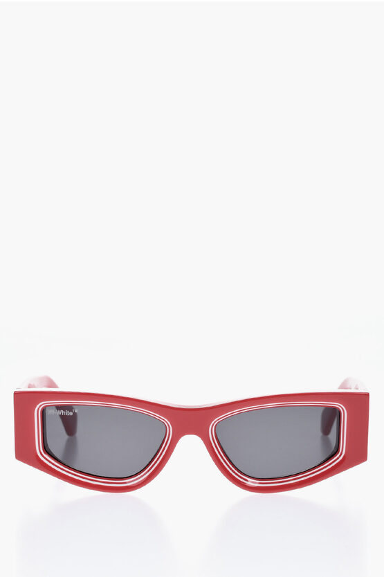 Off-white Solid Color Andy Sunglasses With Contrast Details