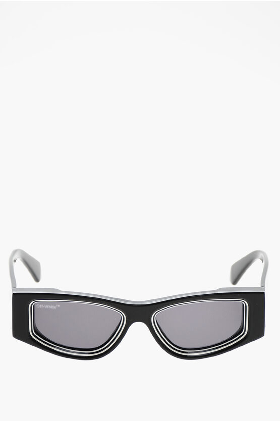 Off-white Solid Color Andy Sunglasses With Contrast Details