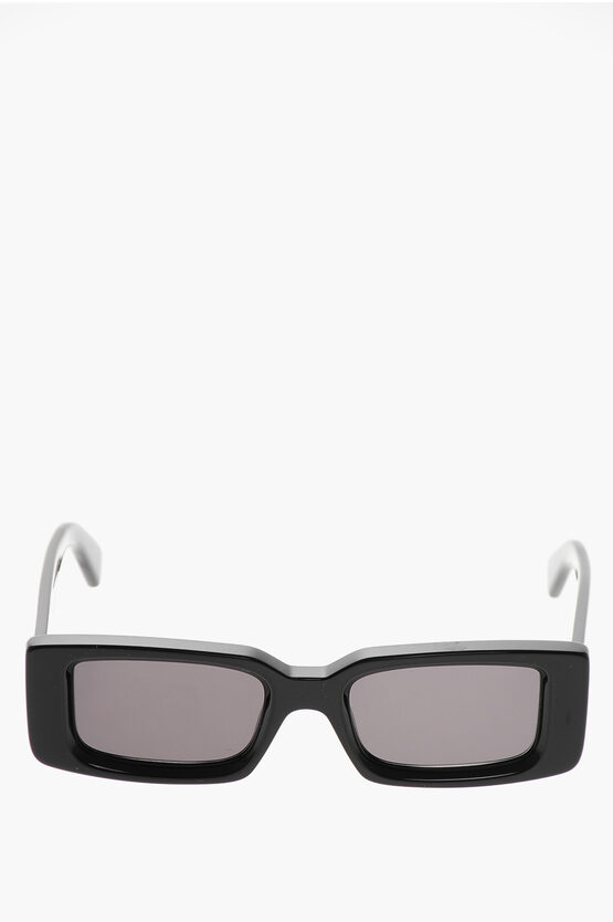Off-white Solid Color Arthur Rectangular Sunglasses With Monogram