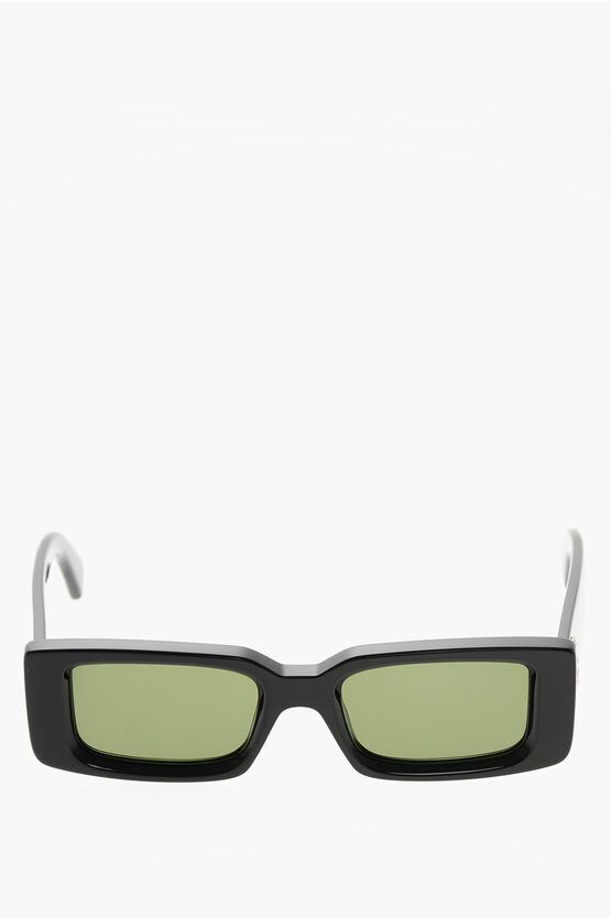 Off-white Solid Color Arthur Rectangular Sunglasses With Monogram