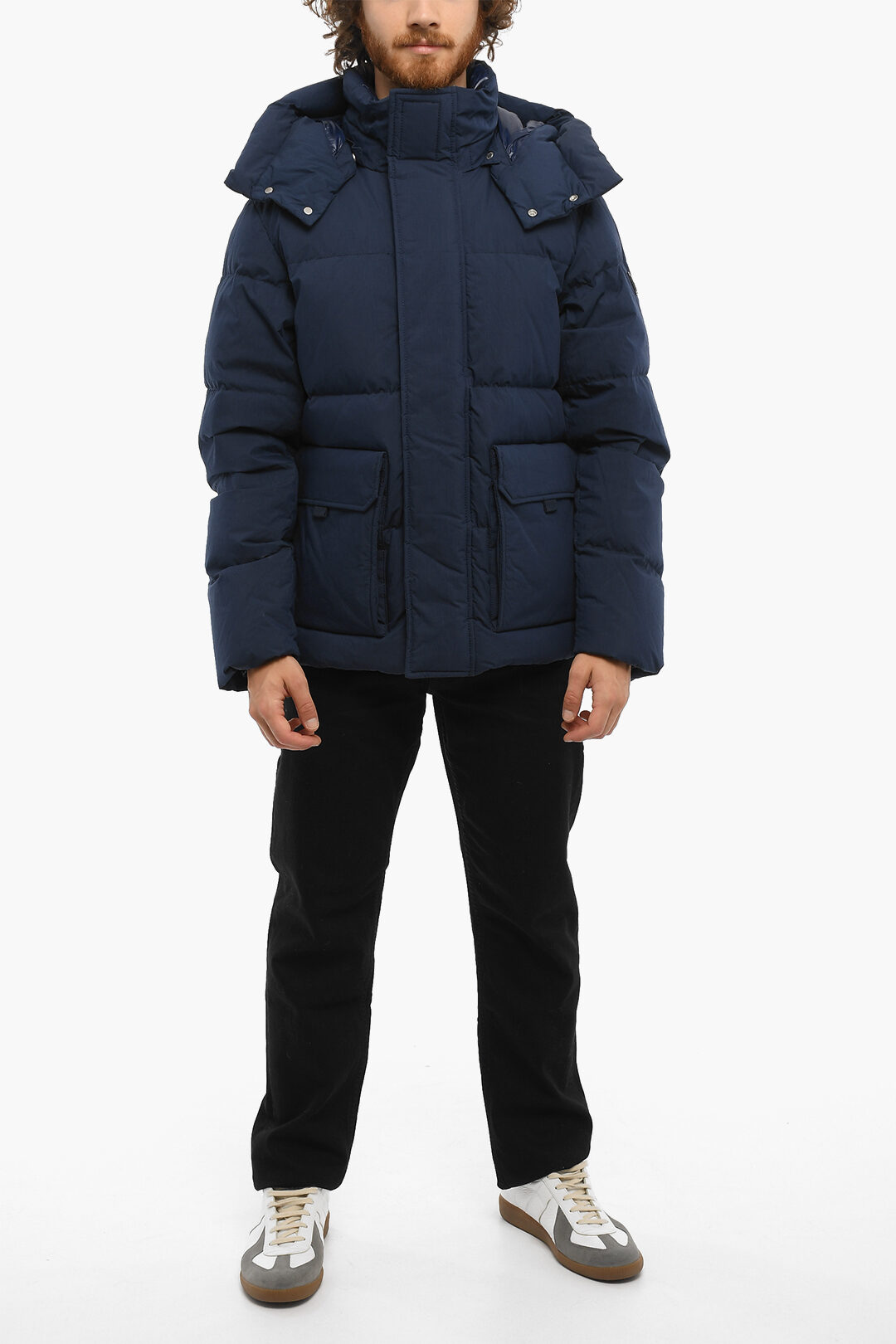 Woolrich Solid Color ASPEN Down Jacket with Removable Hood men ...