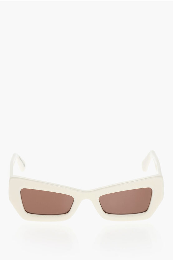 Off-white Solid Color Aurora Cat Eye Sunglasses In Neutral