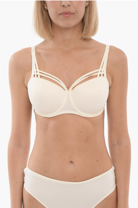 Marlies Dekkers Solid Colour Balcony Bra With Cut-out Details In White