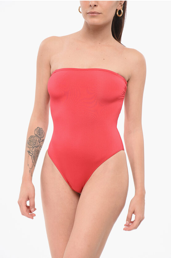 Forte Forte Solid Color Bandeau One-piece Swimsuit