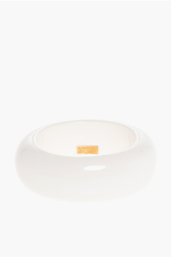 Dsquared2 Solid Color Bangle Bracelet With Golden Logo