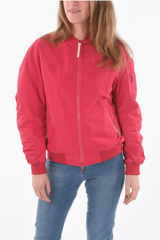 Woolrich Solid Color Beaver Bomber In Red