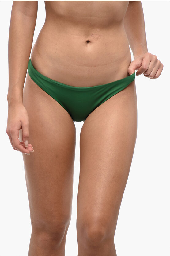 Dsquared2 Solid Color Bikini Bottom With Back Logo In Green