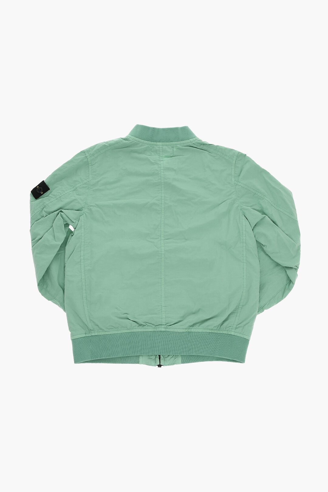 Solid Color Bomber Jacket with Zip Closure