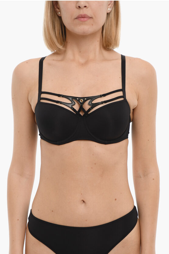 Marlies Dekkers Solid Colour Bra With Cut-out Details In Black