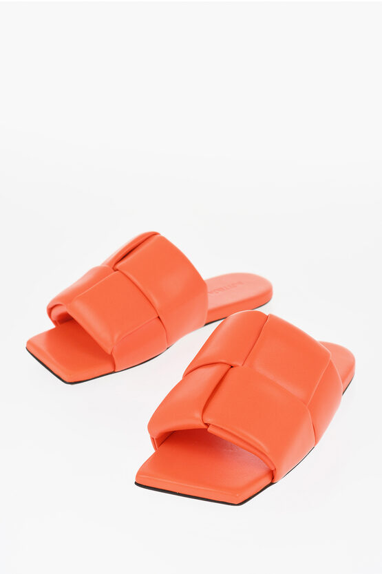 Bottega Veneta Solid Color Braided Leather Sandals