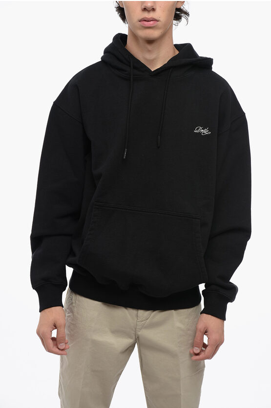 Shop Drôle De Monsieur Solid Color Brushed Cotton Hoodie