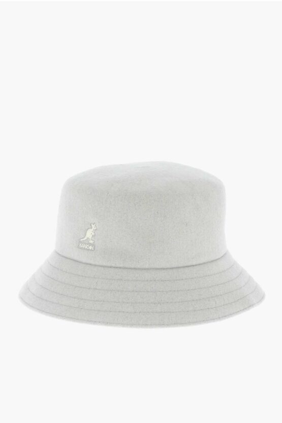 Shop Kangol Solid Color Bucket Hat With Embroidered Logo