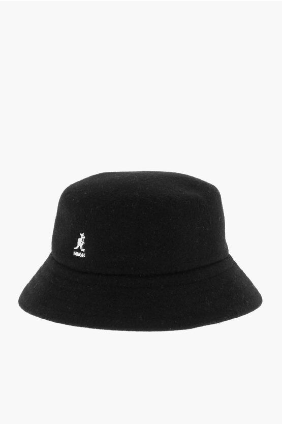 Shop Kangol Solid Color Bucket Hat With Embroidered Logo