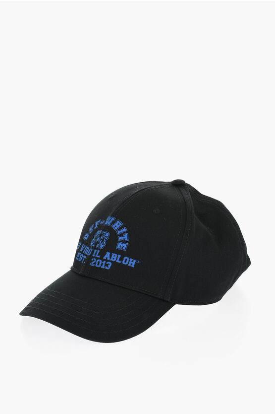 Off-white Solid Color Cap With Contrasting Logo