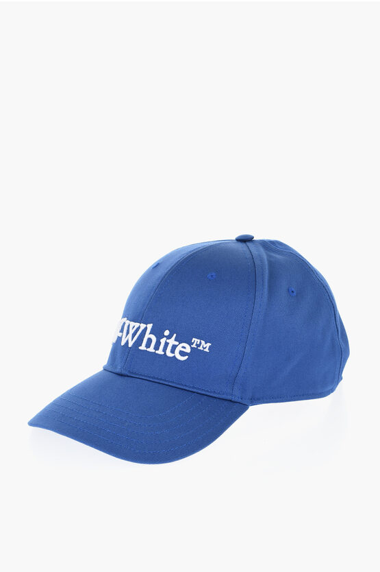 Off-white Solid Color Cap With Embossed Logo
