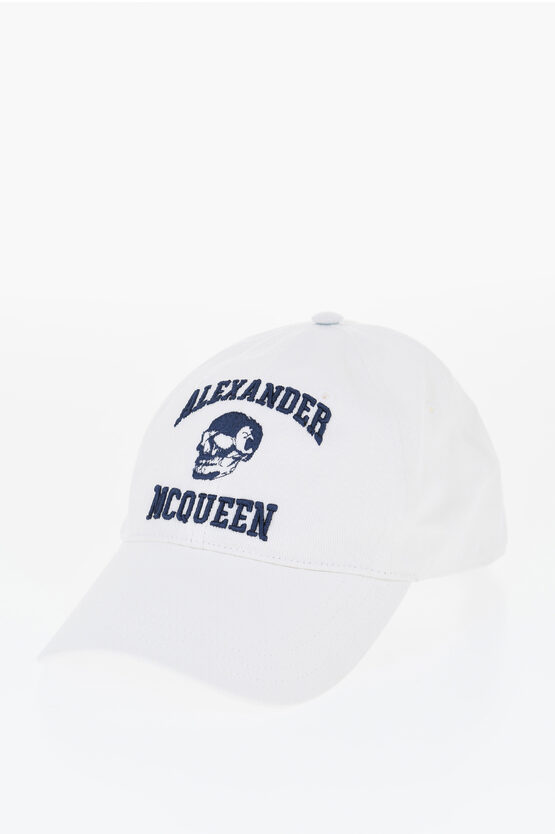 Alexander Mcqueen Solid Color Cap With Embossed Logo
