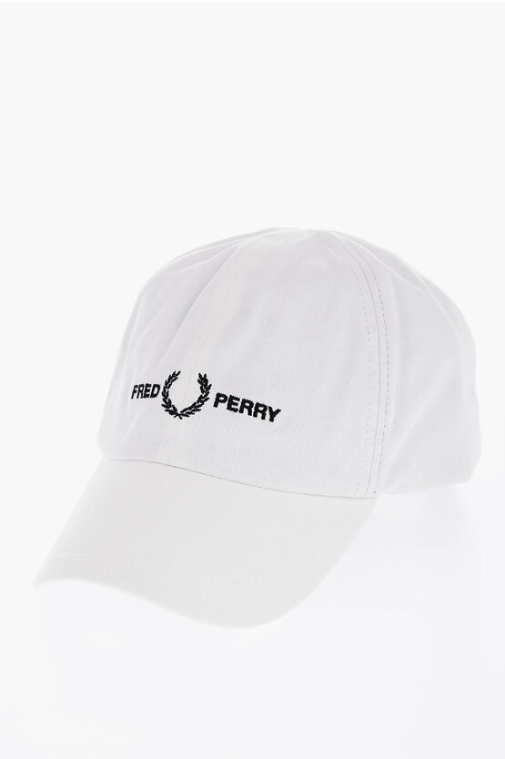 Fred Perry Solid Color Cap With Embroidered Logo In Blue