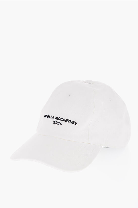 Shop Stella Mccartney Solid Color Cap With Embroidered Logo