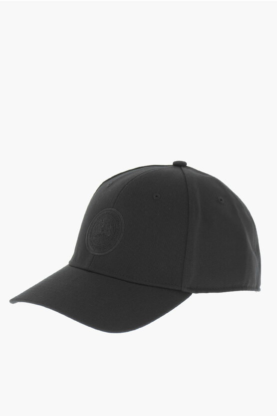 Shop Canada Goose Solid Color Cap With Embroidered Logo