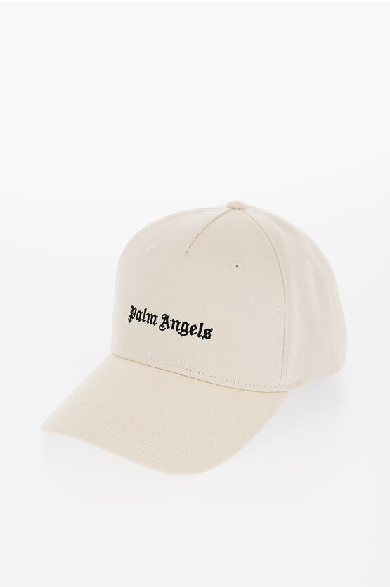 Shop Palm Angels Solid Color Cap With Embroidered Logo