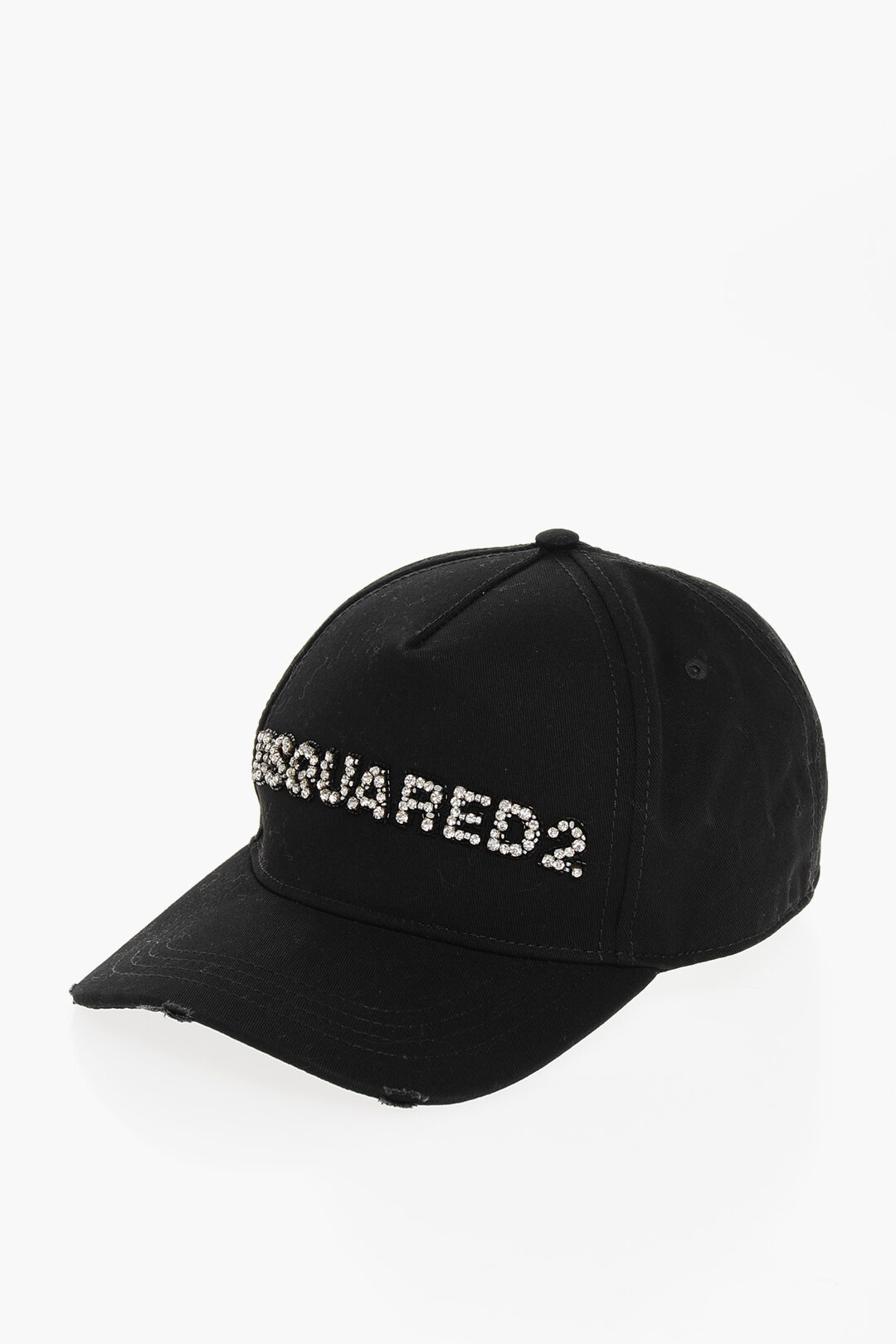 Dsquared2 Solid Color Cap with Rhinestone Embellished Logo women ...