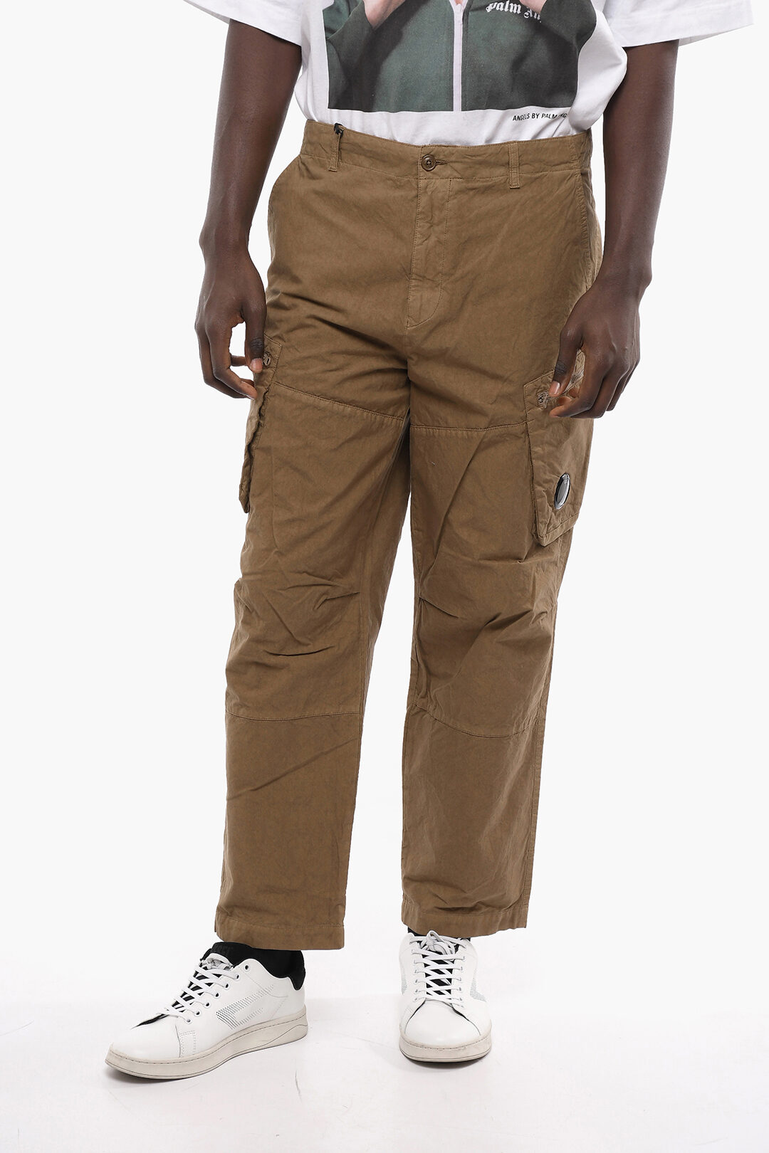 CP Company Solid Color Cargo Pants with Belt Loops men - Glamood Outlet