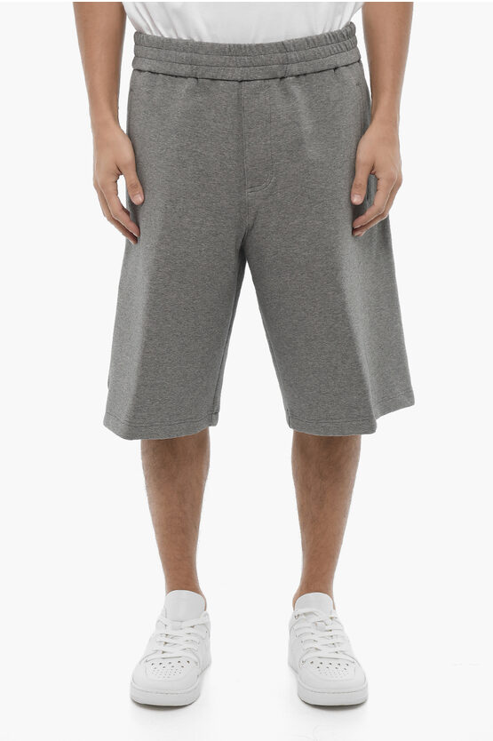 Neil Barrett Solid Color Cargo Sweat Shorts