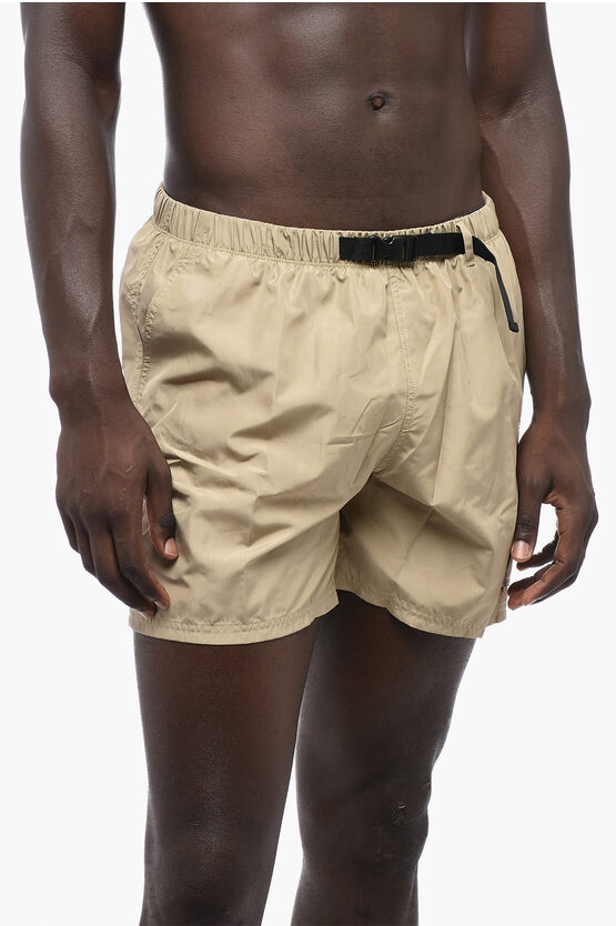 Shop Nike Solid Color Cargo Swim Shorts With Industrial Belt