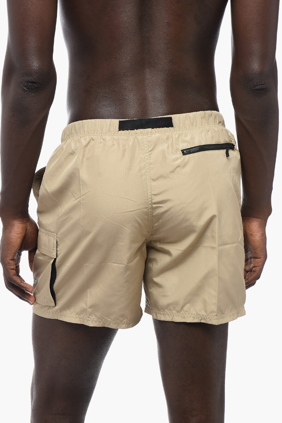 Nike Solid Color Cargo Swim Shorts with Industrial Belt men