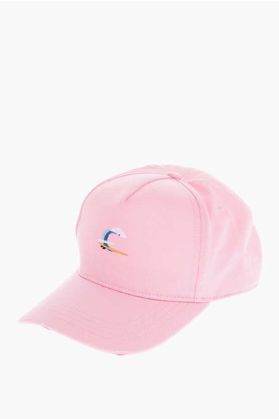 Shop Dsquared2 Solid Color Catch The Wave Cap With Embroidery